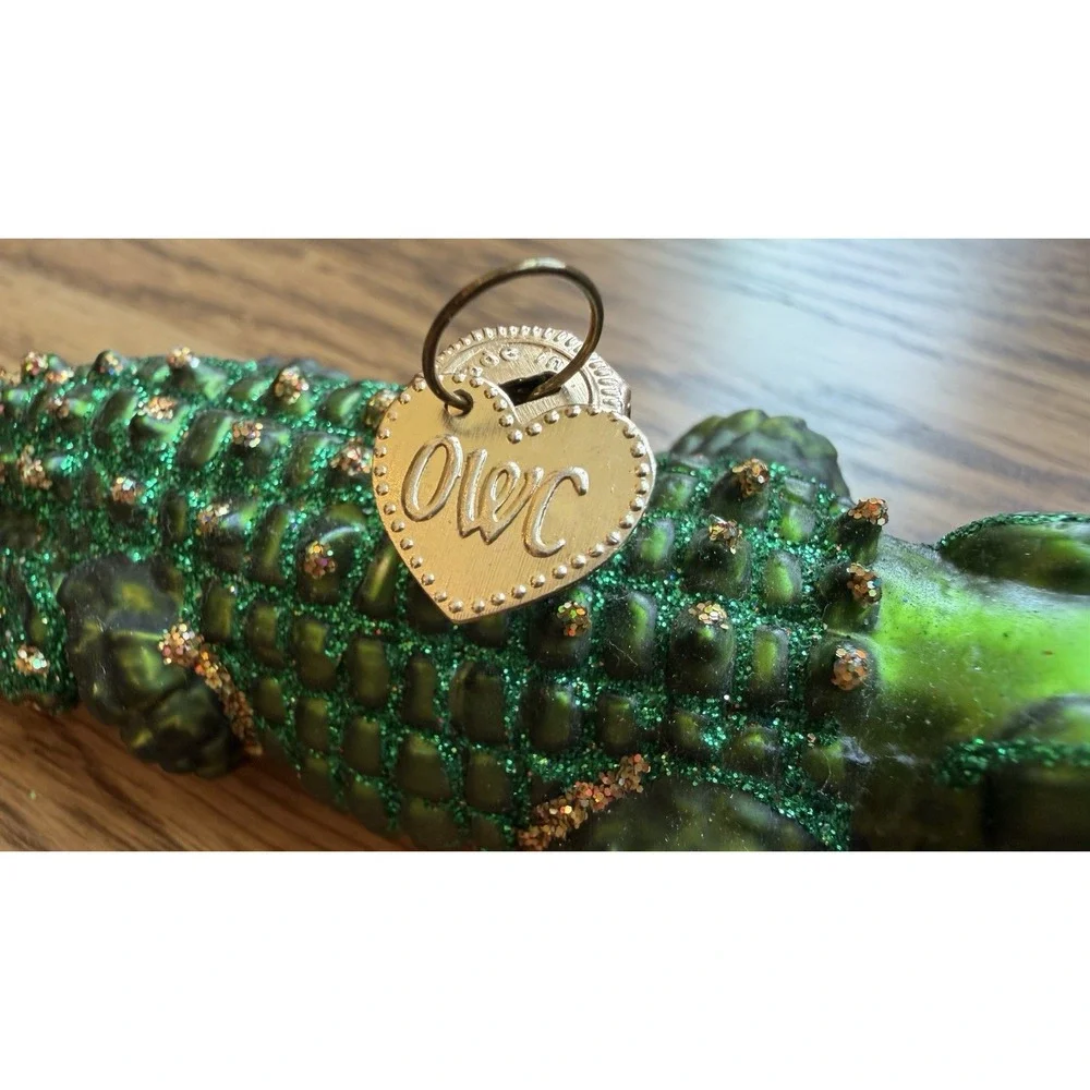 Old World Christmas Alligator Glass Ornament 5